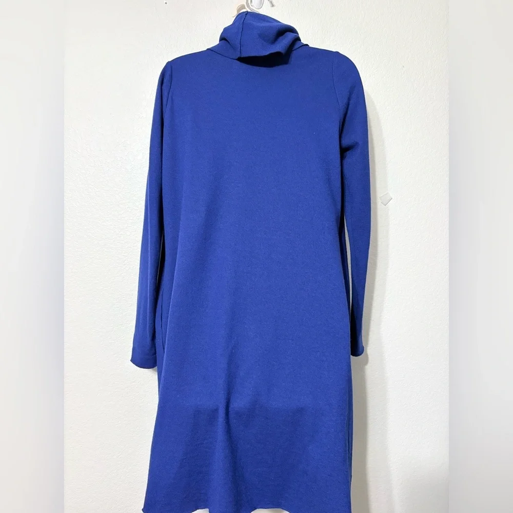 Hovman Chic Extra Fine Merino Wool Royal Blue Open Front Long Line Cardi Germany